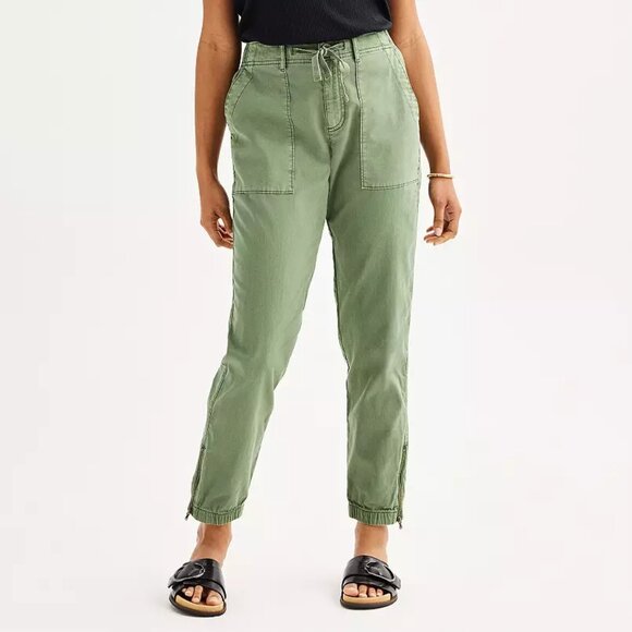 Women's Sonoma Goods For Life® Zip Hem Core Utility Jogger Pants - Picture 1 of 3
